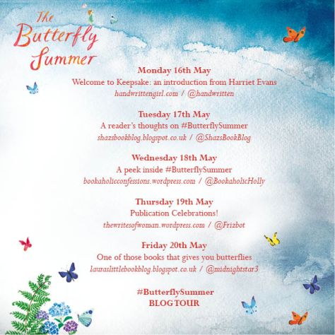 butterfly Summer blog tour poster